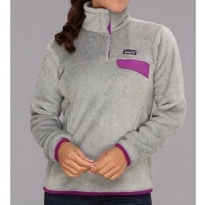 Patagonia Re-Tool Snap-T Gray Fleece Pullover Women’s Size Large